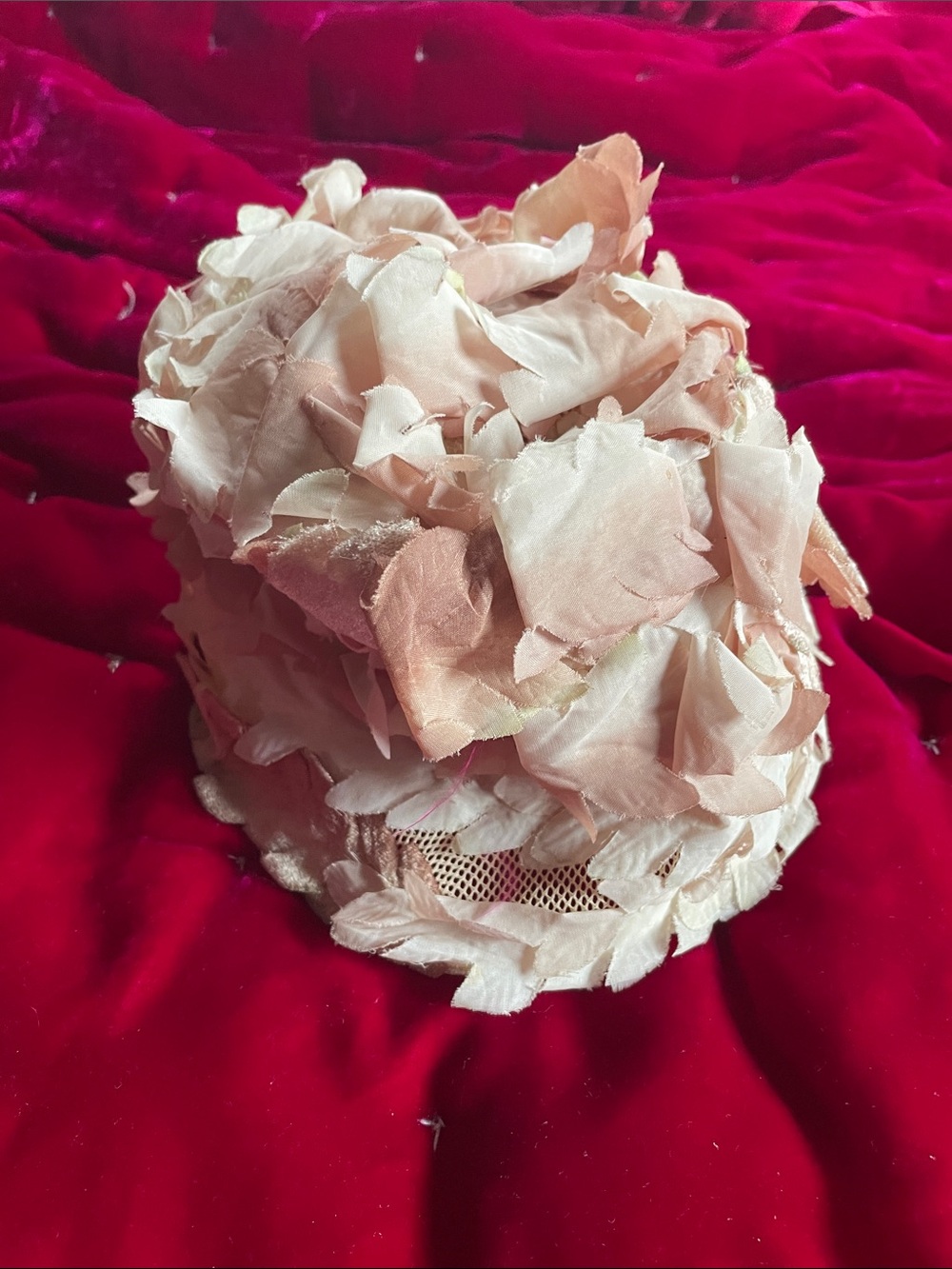 Vintage Pink Petal Cluster Hat